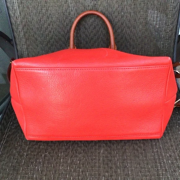 Dooney & Bourke Florentine Red Vachetta Leather Dillon Satchel Bag - Picture 4 of 5